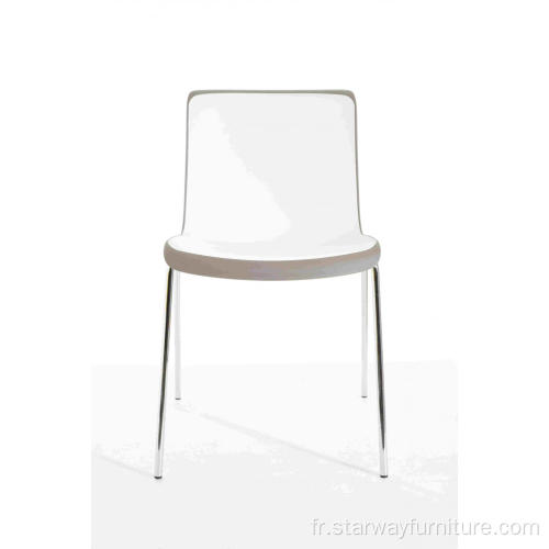 Design italien moderne Bi-Color PP Plastique Chaises de restauration